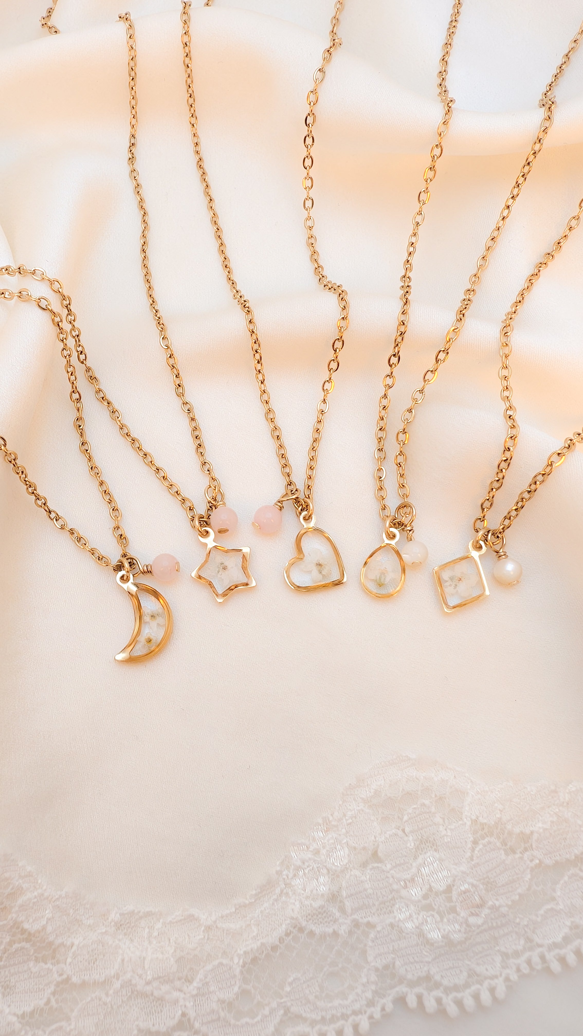 Collier Myosotis - Or