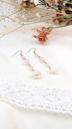 Boucles d'oreilles Rose Coquillage