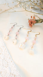 Boucles d'oreilles Rose Coquillage