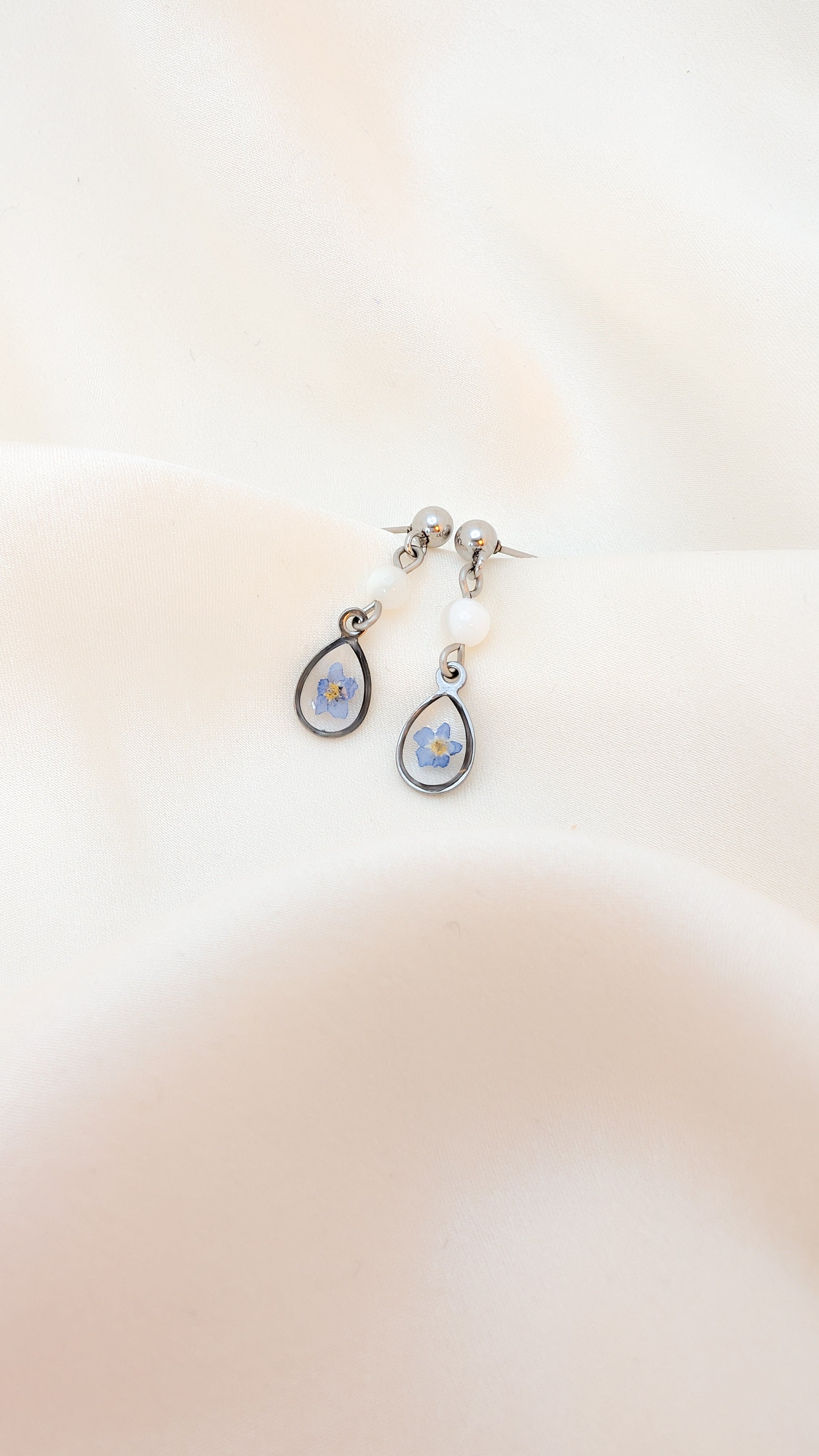Boucles d'oreilles Myosotis - Argent
