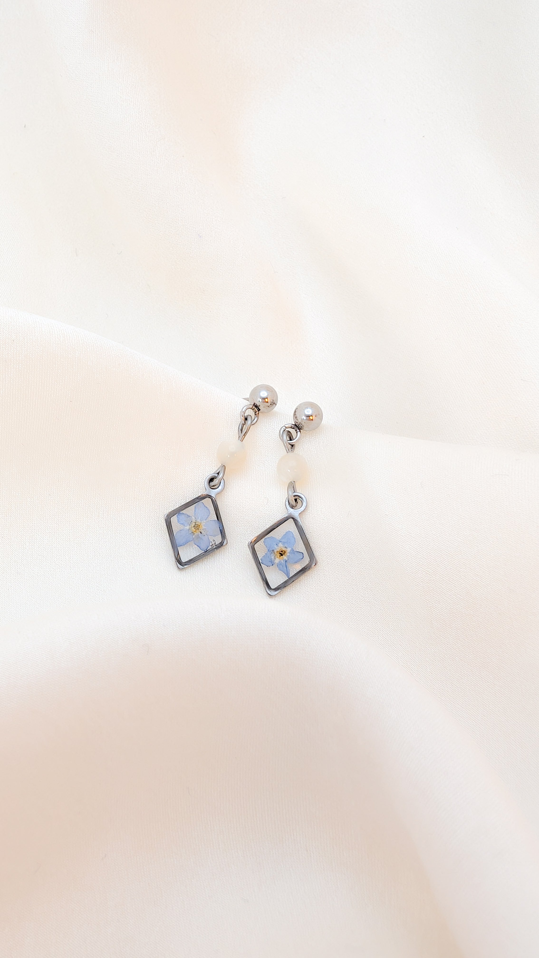Boucles d'oreilles Myosotis - Argent