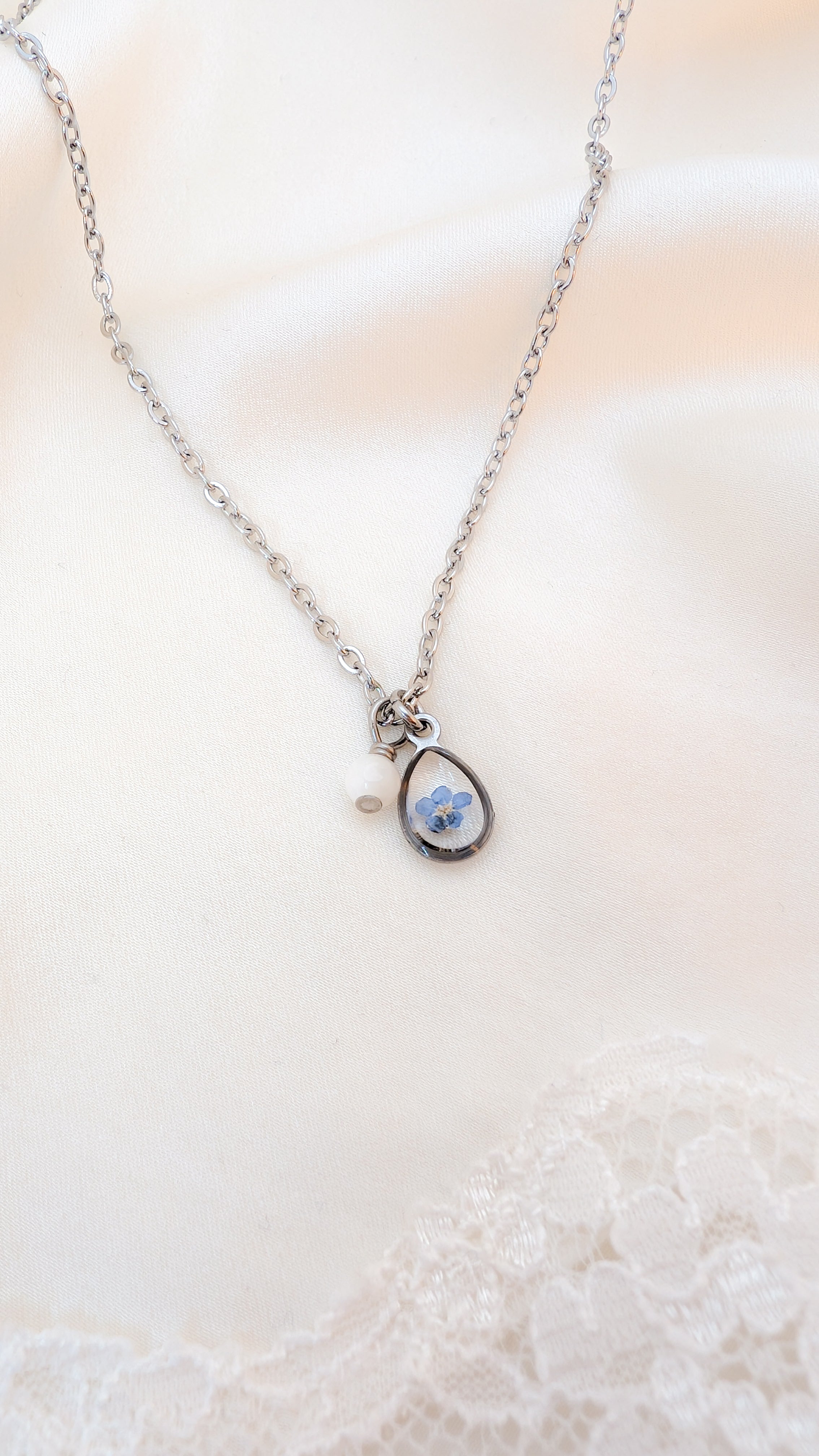Collier Myosotis - Argent