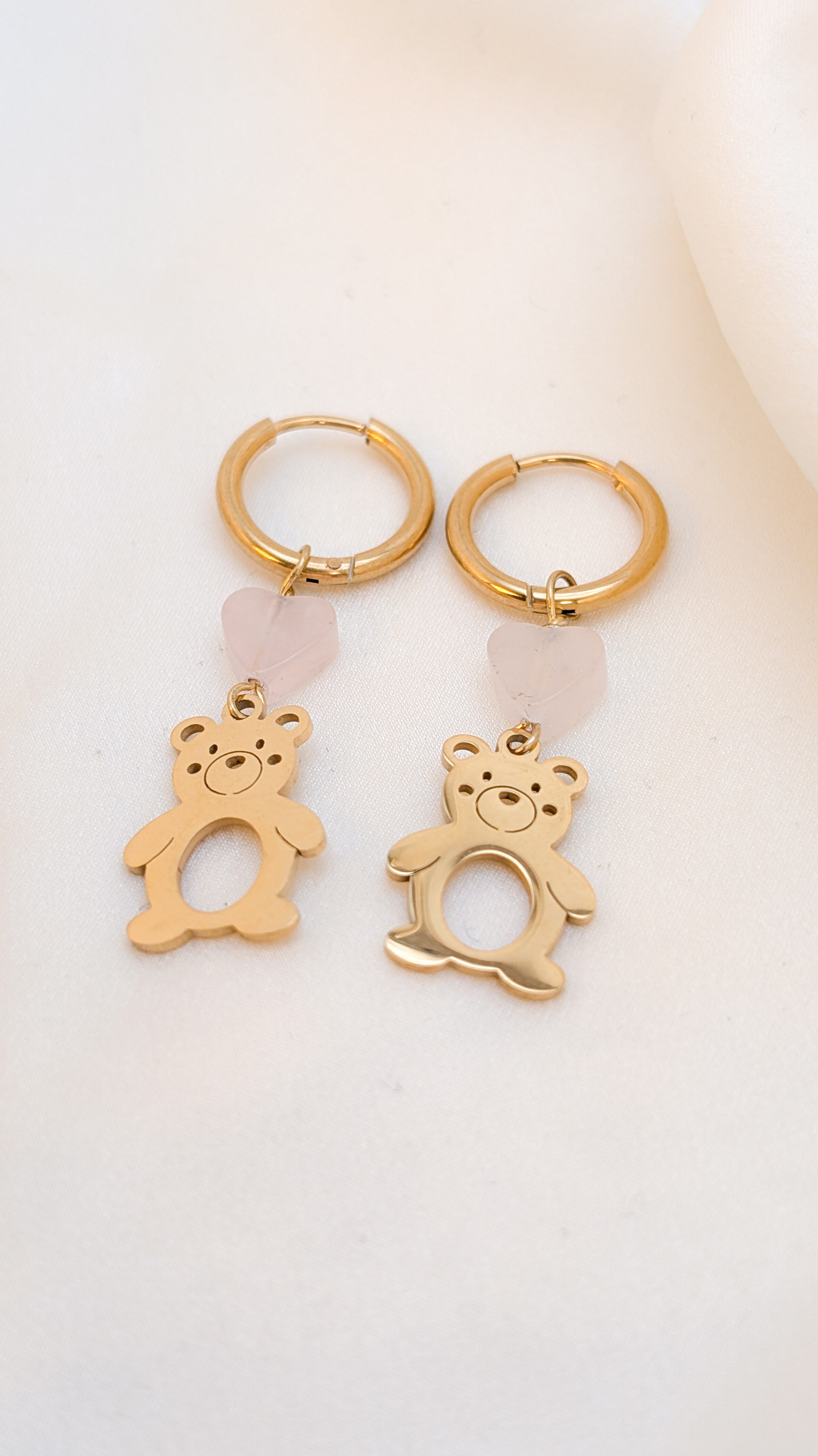 Boucles d'oreilles Ourson Amoureux
