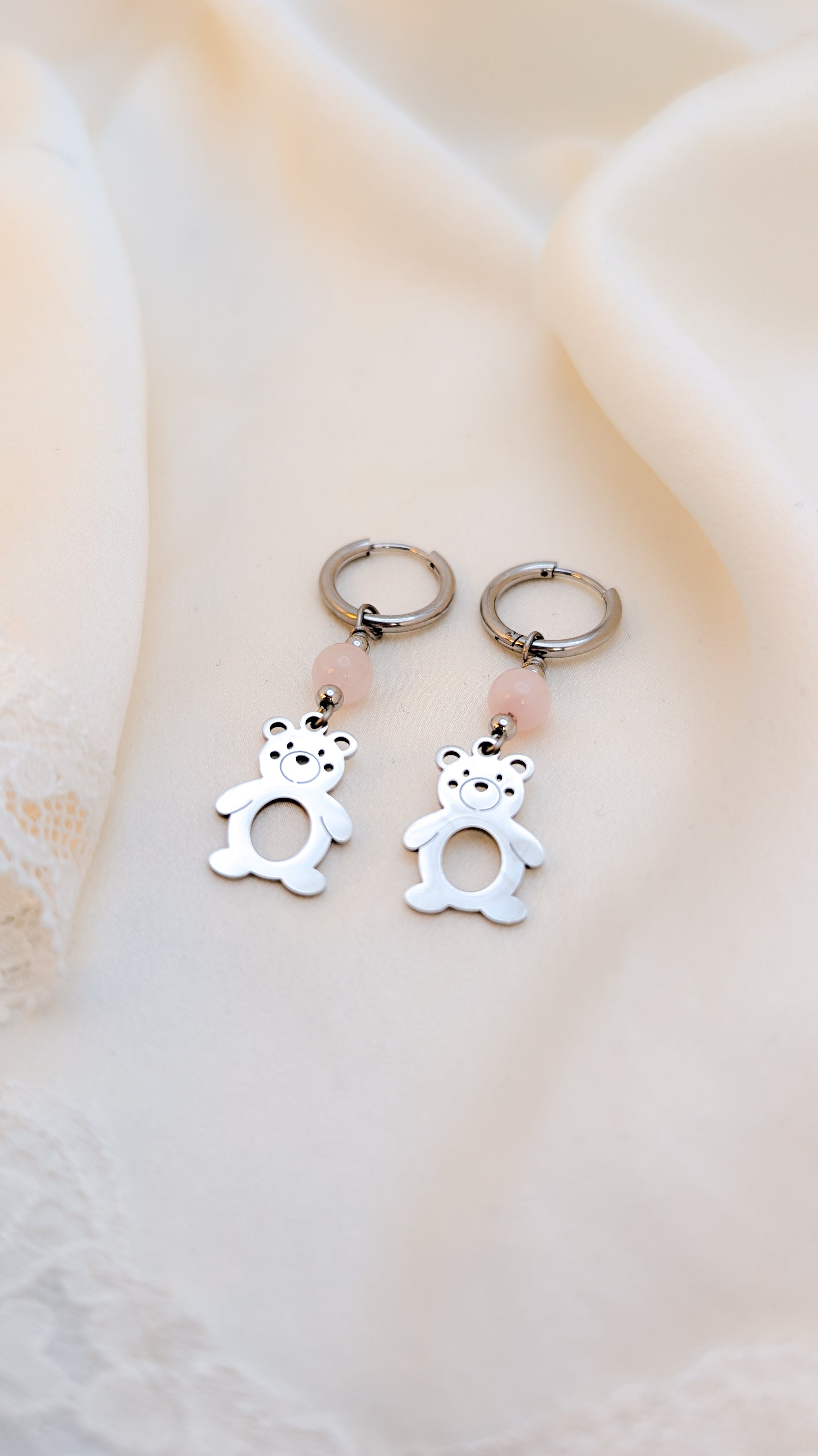 Boucles d'oreilles Ourson Amoureux