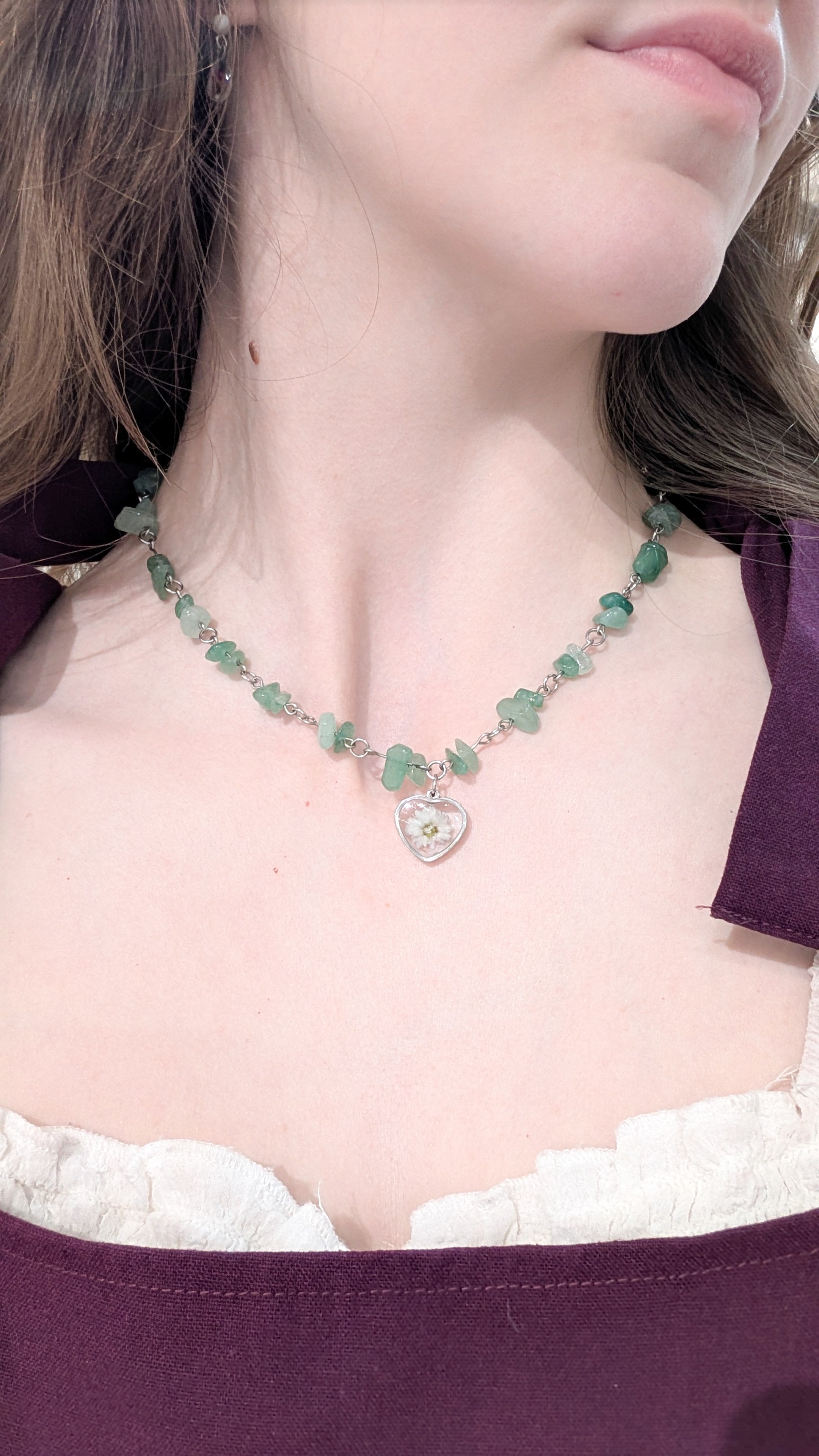 Collier Coeur Immortelle