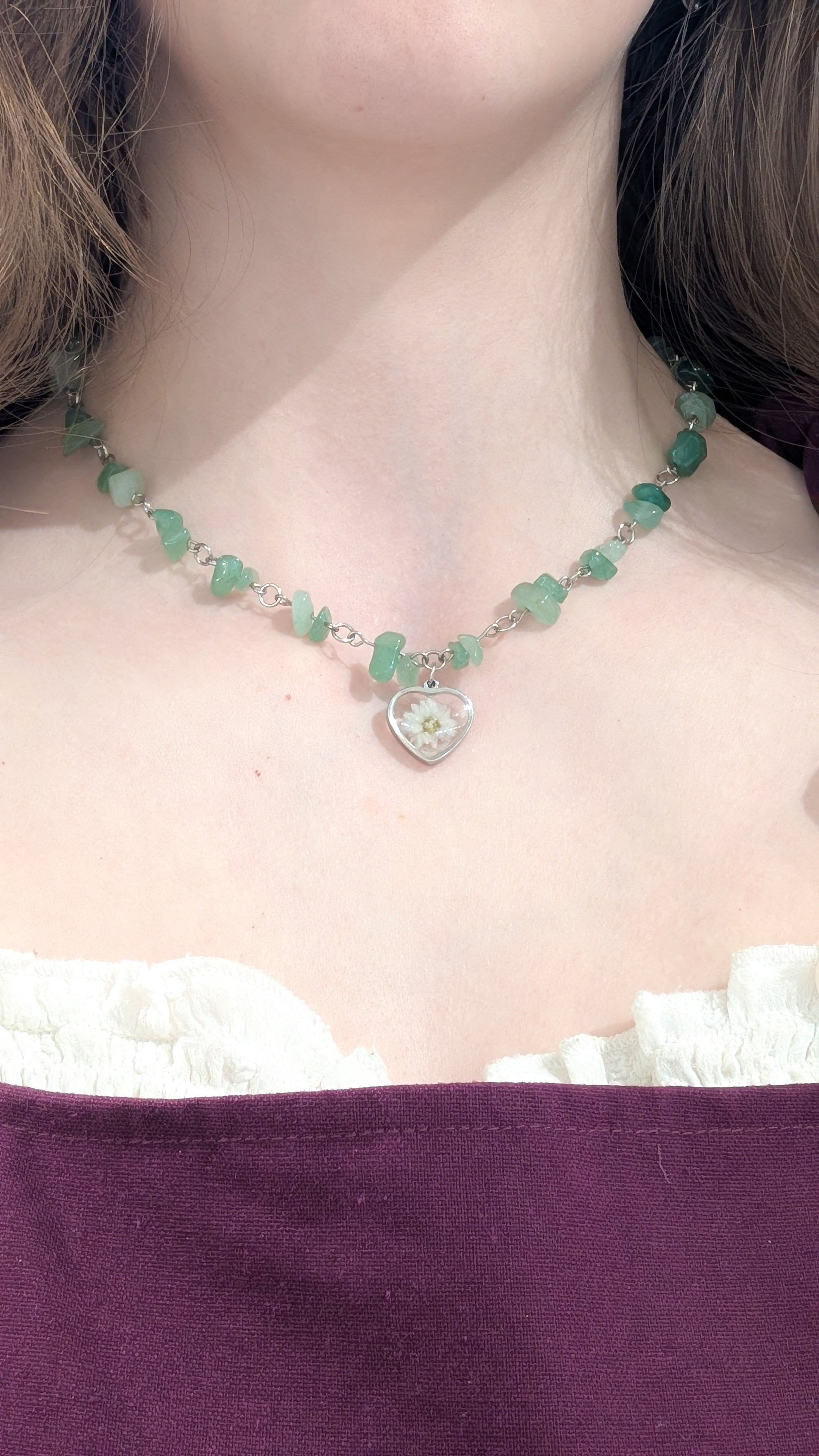 Collier Coeur Immortelle